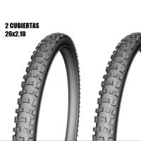 Deestone - Cubierta MTB 26x2.10 para Bicicleta de Montaña - Aro Rígido - Tacos - Negro - details 0