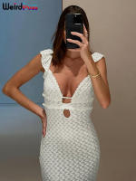 Vestido Elegante De Verano Para Mujer Con Encaje Y Volantes Doble Capa Espalda Descubierta Con Tirantes Slim Chic Para Fiestas - details 15