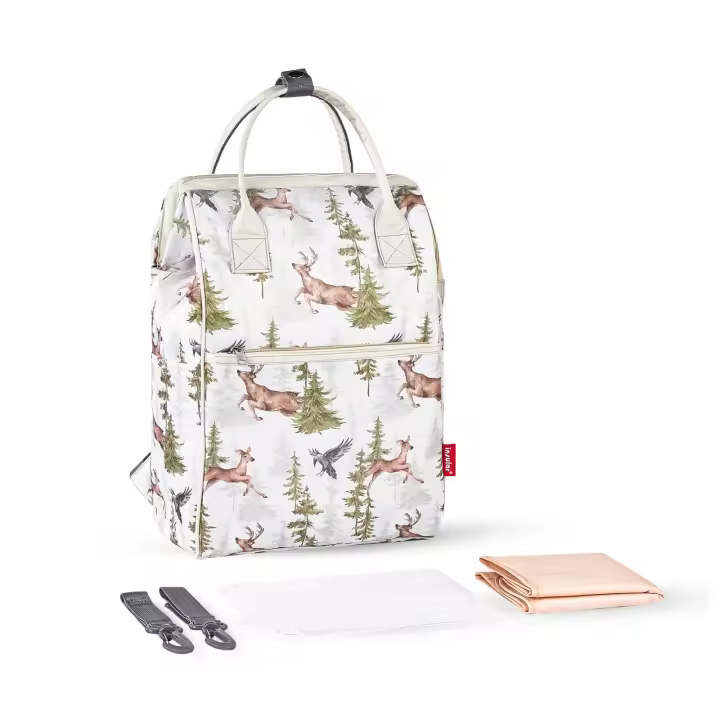 Bolso De Diaper Impermeable Para Mamá Moda Maternidad Bolsa De Viaje Con Cierre De Cremallera Material Sintético Tamaño Medio Para Cuidado Del Bebé Y Amamantación - 1