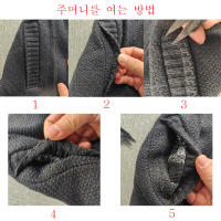 Chaqueta De Punto Gruesa Para Hombre Con Cuello Alto En Velours Estilo Casual Cierre De Cremallera Patchwork Invierno Suave Y Cálida - details 1