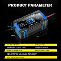 Cargador De Batería Automático FOXSUR 12V 24V Con Pantalla LCD Para Coche Motocicleta Camión Batería AGM Plomo-Acida Reparación De Pulso - details 12