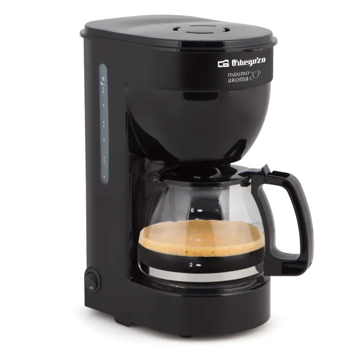 Orbegozo cafetera de goteo 6 tazas CG 4014, jarra de cristal 0,6 litros, filtro permanente extraíble, placa calorífica antiadherente, 650 W - 1