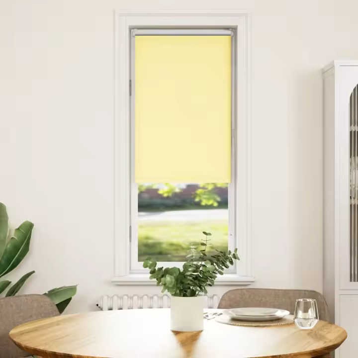 Estor Enrollable Opaco Amarillo 50x150 cm Tela Ancho 45,7 cm - 1