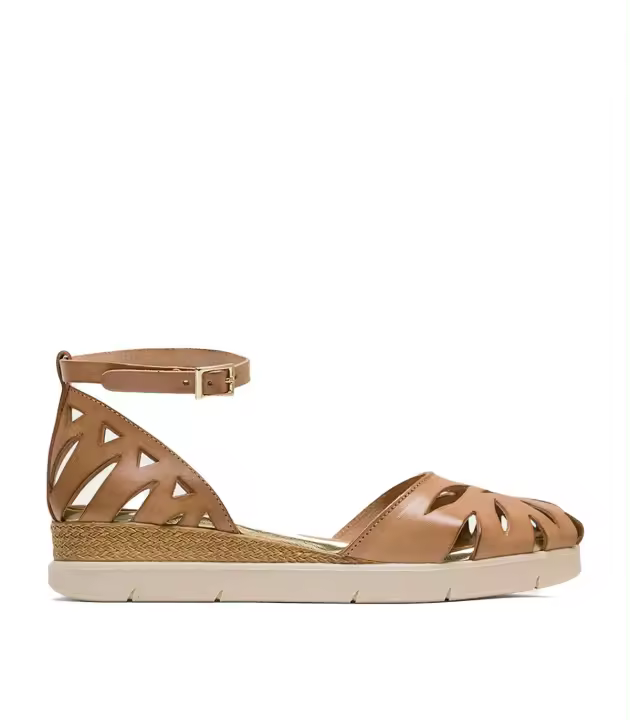 SANDALIAS DE PIEL TIPO CANGREJERA CON CUÑA PORRONET CARLOTA 3151 TAUPE - 1