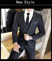 Traje De Moda Para Hombre 2025 (Blazer+Chaleco+Pantalones) Estilo Artístico Casuero Elegante Talla M-5XL Adecuado Para Bodas Y Trabajo - details 33