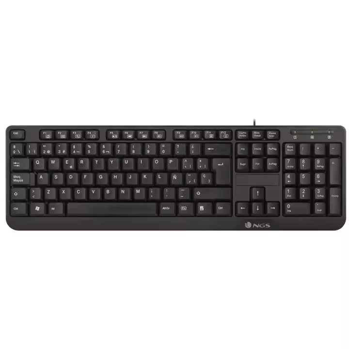 NGS Funkyv3 Teclado USB Multimedia Negro con 12 Teclas y Diseño Resistente a Derrames - 1