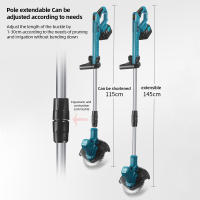 Cortacésped eléctrico inalámbrico plegable, recortadora ajustable, poda de jardín eficiente, herramientas eléctricas de corte para batería Makita de 18V, nuevo Cortadora de césped eléctrica sin cuerda, Con 1 batería enchufe de la UE - details 4