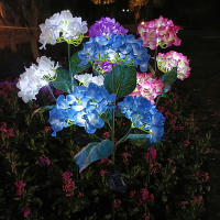 Lámpara Solar LED De 3 Cabezas Con Flor De Rosa Y Hibisco Para Jardín Patio Decoración De Casa Rústica Iluminación Exterior Para Verduras Y Frutas - details 0
