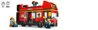 Autobús Turístico Rojo de Dos Plantas LEGO City 60407 - Juego de Construcción con 384 Piezas y 5 Minifiguras para Niños desde 7 Años - details 2