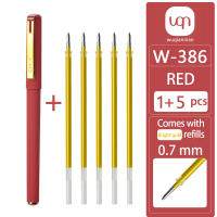 6 Conjuntos De 1 Bolígrafo De Gel Rojo Y 5 Conjuntos De 10 Recargables De 0.7mm Para Escritura Permanente Oficina Y Escuela - details 6