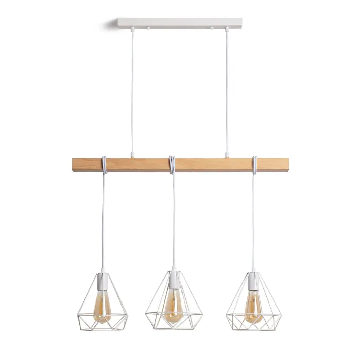 Ledkia Lámpara Colgante Metal Sardo 3 Focos Estilo Industrial y Retro - 1