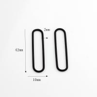 Conectores De Circulo Geométrico Hueco En Metal De Cobre Para El Dibujado De Joyas DIY 6 Piezas Pintura Negra De Spray Charms - details 4