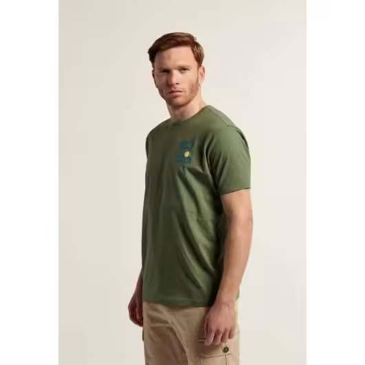 Camiseta Valecuatro Game Kaki de Algodón con Gráfico en el Pecho - Polos Hombre - 1
