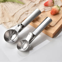 Cuchara De Hielo De Acero Inoxidable Para Helado Y Frutas Hueso De Sandía No Pegajoso Hacer Bolas De Hielo Máquina De Hielo De Hockey En Bicicleta Cuchara De Helado - details 1
