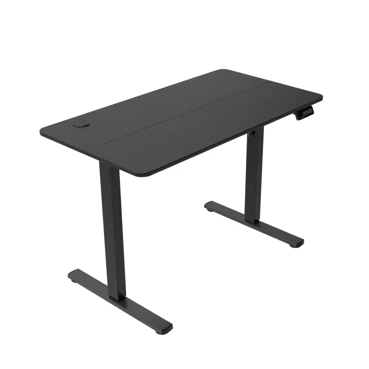 Mars Gaming MGD-ERGOPRO, Mesa Ajuste Altura Eléctrico 73-118cm, Superficie Ergonómica Fibra Carbono, Estructura Metálica, Soporte Auriculares y Gestión Cableado, Escritorio Regulable 110x60cm, Negro o Blanco - 1