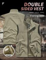 Chaleco De Verano Para Hombre Chaleco Sin Mangas Táctico Impermeable Para Caza Pesca Camping Con Bolsillos Y Cola De Caballo Casual - details 0