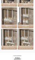 Caddy De Ducha Sin Perforar Organizador De Almacenamiento Para Puerta De Baño Estante De Toalla Para Espacio De Bañarse Conveniente Moderno Y Sencillo - details 13