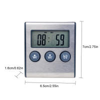 Termómetro De Barbacoa TP700 Con Probing De 15CM Medición De Temperatura En 5 Segundos Alarma De Temperatura Alta 300℃ Función De Timer Material Metálico Digital - details 12
