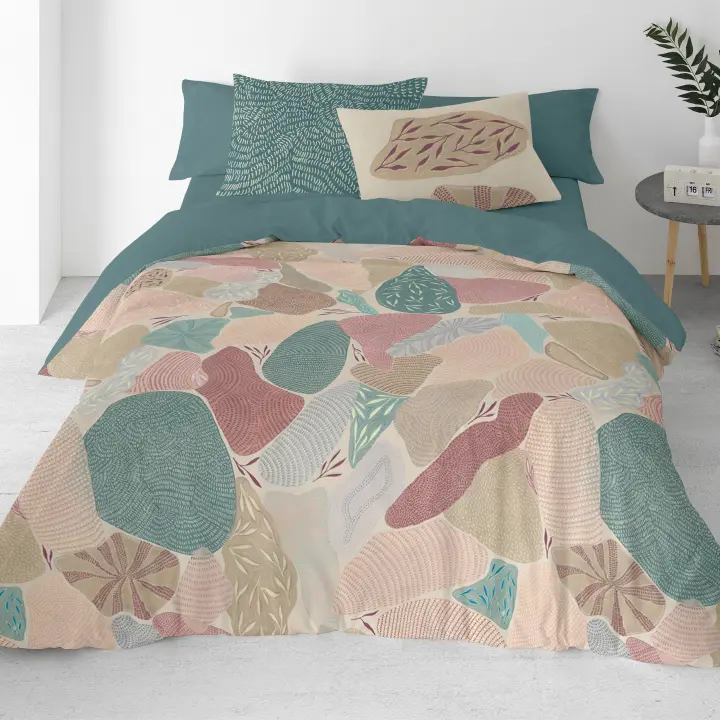NATURALS  - Funda Nórdica Estampada - Algodón Extrasuave - Incluye Funda Nórdica + 1 o 2 Fundas de Almohada - Funda de Edredón Fabricada en España - Cama 90/105/135/150/180 cm - 1