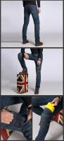 Pantalones De Motocicleta Para Hombre Anti-caída Clásicos Para Conducir Motocicleta Jeans De Denuedo Para Todas Las Estaciones Con Protección CE - details 8