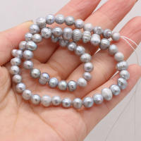 Perlas De Agua Dulce Naturales Gris Genuine 36 Cm Con Cuentas Sueltas De 6-7mm Para La Creación De Joyas DIY Collar Y Pulsera - details 4