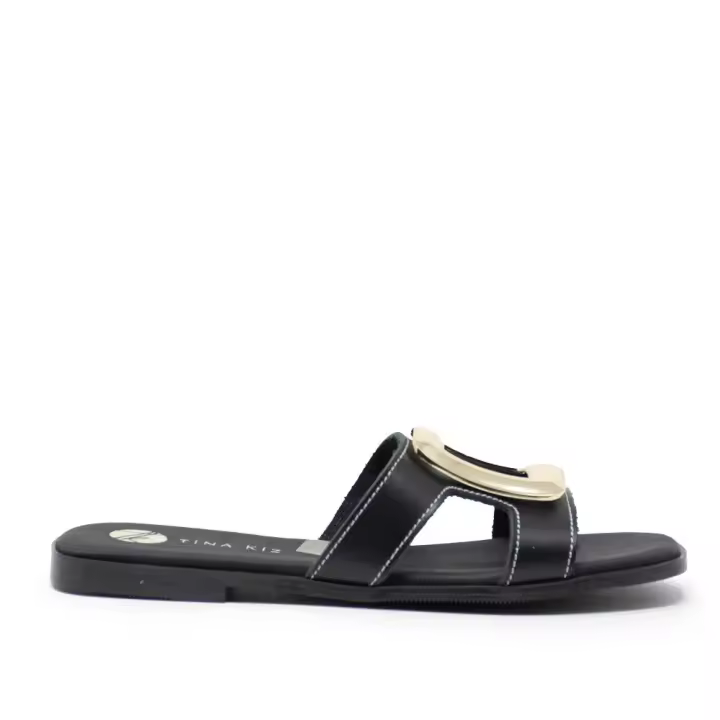 TINA KIZ 5565 NEGRO Sandalias planas de Mujer 35145 25V PALA NEGRO - 1