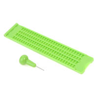 Tablero De Escritura En Braille De Plástico Portátil Para Escuela Con Estuche Práctico Para Practicar Escribir - details 1