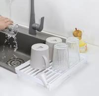 Juego de 2 Estantes Plegables ,Multiuso, Estanteria de Almacenamiento, Estanteria Baño, Apilable, Estanteria Organizador Cocina ,Armario, Encimera ,Oficina, en color Blanco  38,5 x 13,5 x 17 cm - details 1