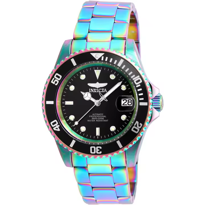Reloj de pulsera Invicta Pro Diver - 26600 correa color: Turquesa Dial Metal Negro Hombre - 1