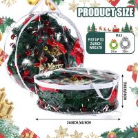 Bolsa De Almacenamiento Para Coronas Navideñas 24/30 Pulgadas Transparente PVC Foldable Contenedor De Árbol De Navidad - details 0