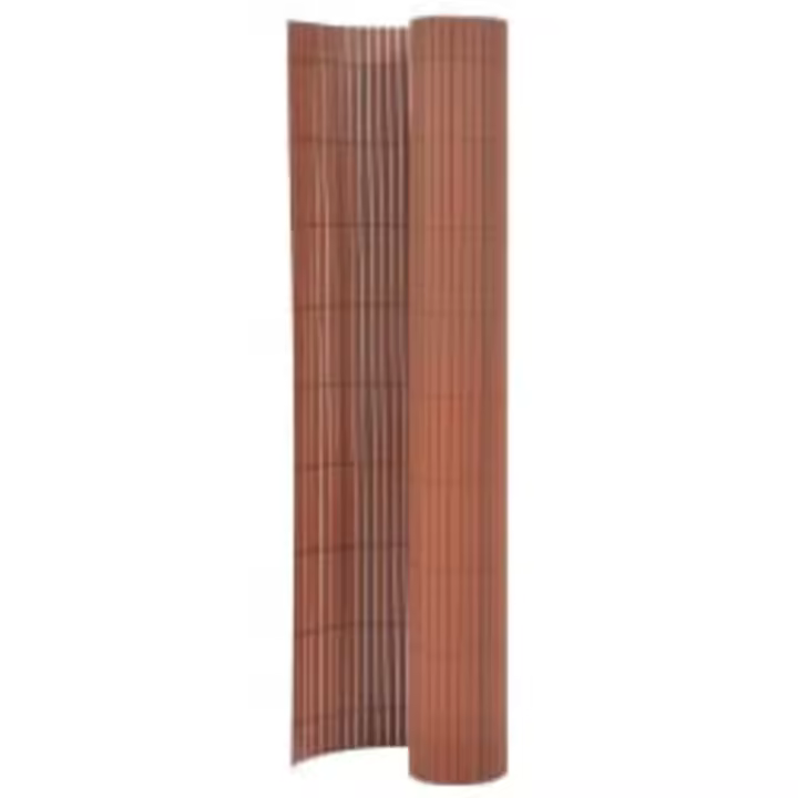 vidaXL Valla de jardín doble cara marrón 110x400 cm - 1