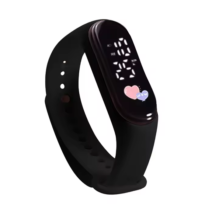 Reloj Deportivo Infantil Impermeable Con Pulsera De Silicona Estilo Casual Y Moda Resistente Al Agua Con Pantalla Digital Reloj Electrónico Para Niños - 1