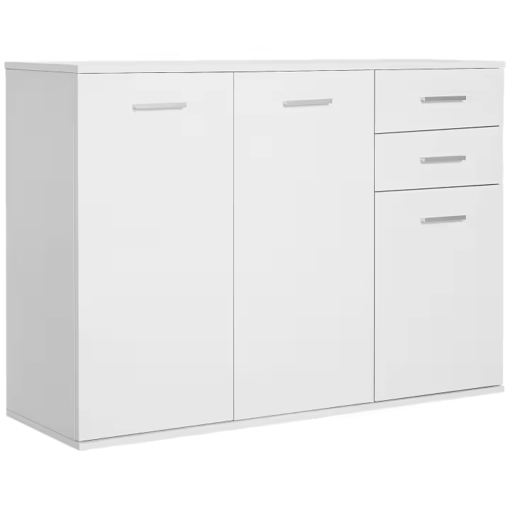 HOMCOM Armario Gabinete Consola Aparador Buffet Mueble Organizador de Almacenaje Multiusos de Comedor Salón con Puertas y Cajones - 1