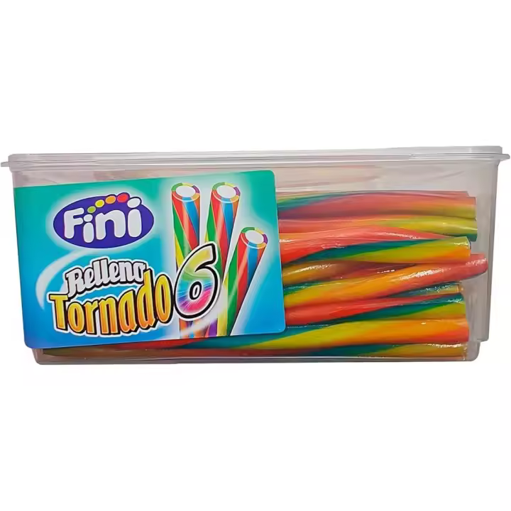 Fini  Regaliz Tornado relleno Regaliz Relleno  Estuche 200 Uds  Dulces de Alta Calidad  Diversión Asegurada - 1