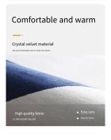 Manta De Cama Con Diseño De Flores Cristal Velvet Absorbente Antideslizante Y Resistente a La Suciedad Para Habitación Moderna - details 2