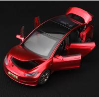Nueva 2024 Tesla Model 3 En Miniatura 1:32 Coche De Juguete De Aleación Con Sonido Y Luz Metal Casting Para Niños Vehículo - details 4