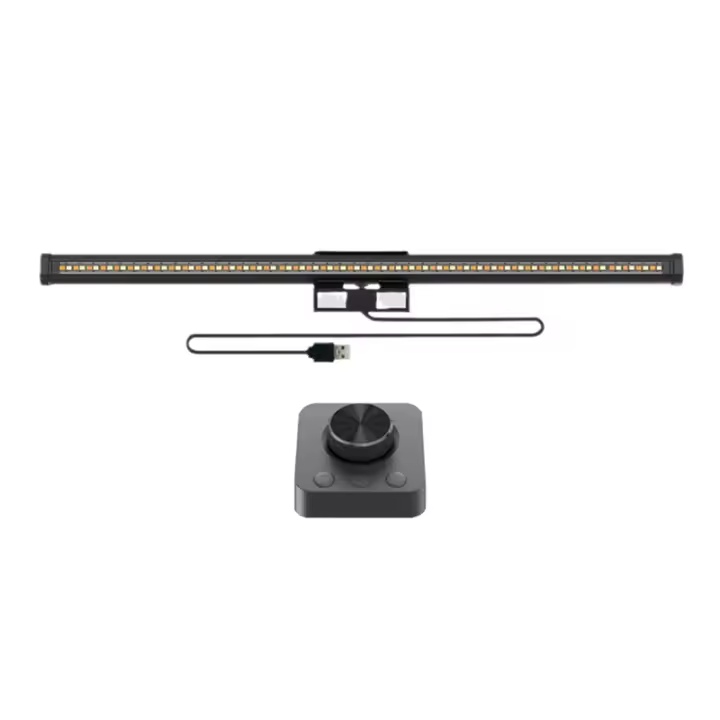 Lámpara De Escritorio LED Tarea MONCBET 44cm Aluminio Con Botón De Acción Remota Y Luz USB Magnética Sin Destellos Para Oficina Y Computadora Cuidado Con Los Ojos 5 Temperaturas De Color Dimmable - 1