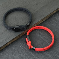 Nuevo Pulsera De Hombre Con Dos Capas De Cuerda De Náilon 4mm Pulsera De Hilo Rojo Suerte Tamaños Diferentes Accesorios Regalo Para Él - details 6