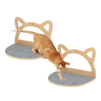 1pc Escalera De Madera Para Gatos Con Alforja Y Rascador Angulo De Pared Muebles Para Gatos Para Jugar Dormir Y Descansar - details 4