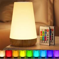 Lámpara de Mesita de Noche con Control Remoto y Tactil, Luz Nocturna Infantil para Niños Bebe, Lampara Led Colores Recargable para Dormitorio Habitación - details 1