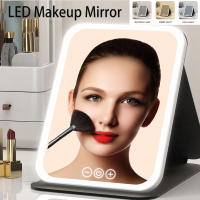 Espejo De Maquillaje LED Dimmable En 3 Colores Con Pantalla Táctil Recargable Para Viajes Y Uso Doméstico Espejo Cosmético Plegable - details 6