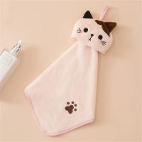 Toalla De Mano De Gato Lindo Para Cocina Y Baño Absorbente De Velocidad Alta Tela De Coral Suave Para Limpieza Y Secado - details 7