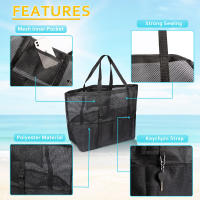 Mesh Beach Bag Waterproof Sandproof - Large Tote Pool Bag for Women Vacation Essentials Beach Accessories - details 4