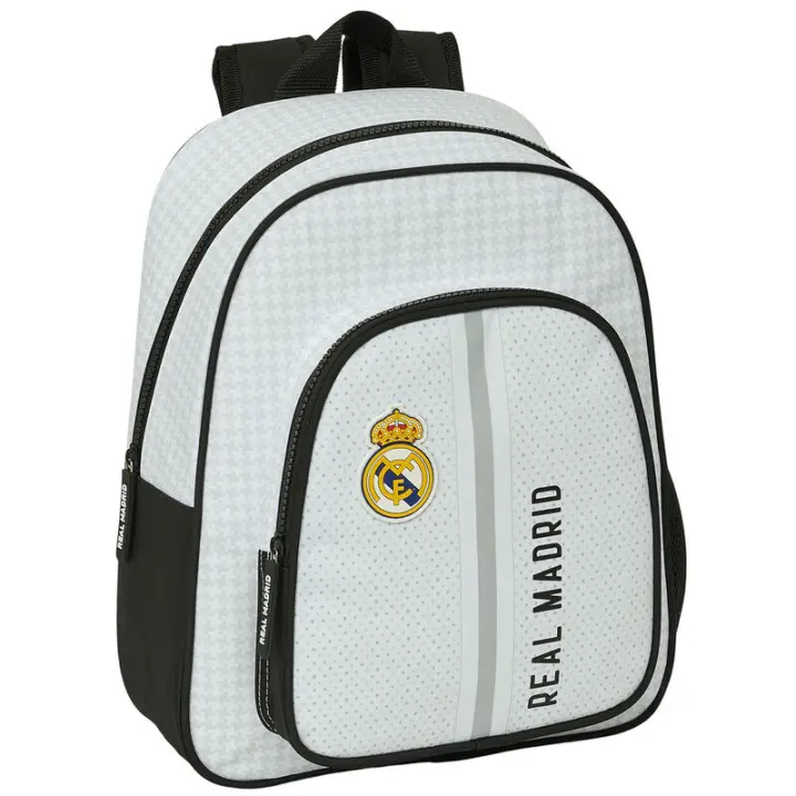Safta Mochila Infantil Adap.Carro Real Madrid 1ª Equipación 24/25 28X10X34Cm Producto Oficial Especial Regalos Para Todos - 1