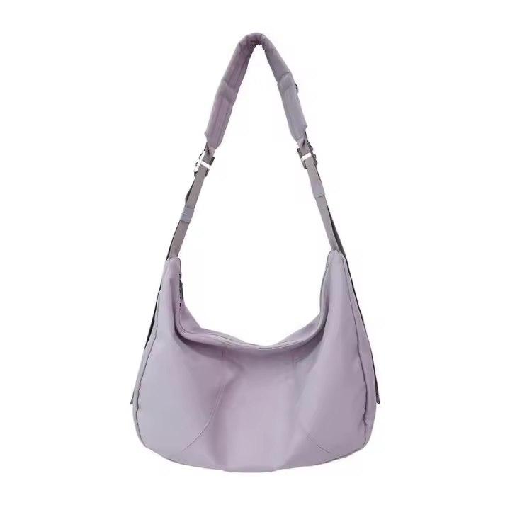 Multiusos de color sólido de nylon bolsa de hombro con correa ajustable unisex con cremallera crossbody bolsa monedero para el Uso Diario Rojo - 1