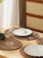 Juego De 4 Tapetes De Mesa Oval De Algodón Tejidos a Mano Antideslizantes Para Comedor Cocina Lavables Estilo Japonés - details 7