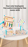 Tablero De Laberinto Magnético De Madera Para Niños Juguete Educativo Montessori Aprendizaje De Colores Y Formas Cognición Temprana - details 0