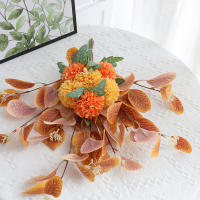 Bola De Hojas De Eucalipto Artificial 1pc Decoración Para Bodas Y Casamientos Bouquet De Crisantemo Para Decoración De Habitaciones Y Fiestas - details 7