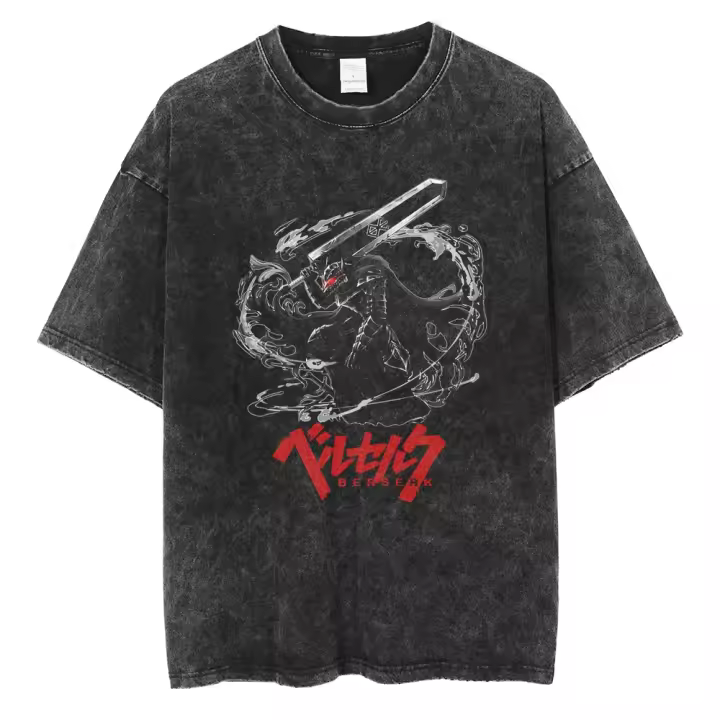 Camiseta De Algodón Casual Para Hombre Estilo Harajuku Con Impresión De Anime Japonés Y Streetwear Hip Hop Manga Corta Tops De Verano - 1