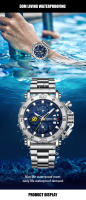 Reloj De Pulsera De Lujo Para Hombres CRRJU Grande Dial En Acero Inoxidable Impermeable Cronógrafo Con Fecha Relogio Masculino - details 10